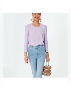 Tuckernuck pomander place lavender Lilac Long-Sleeve top bedford feminine boho
